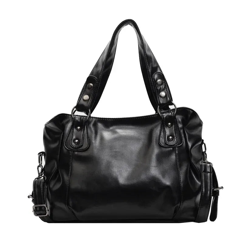 Celvera Tas Dames - Grote Schoudertas met Studs en Brede Band | Casual