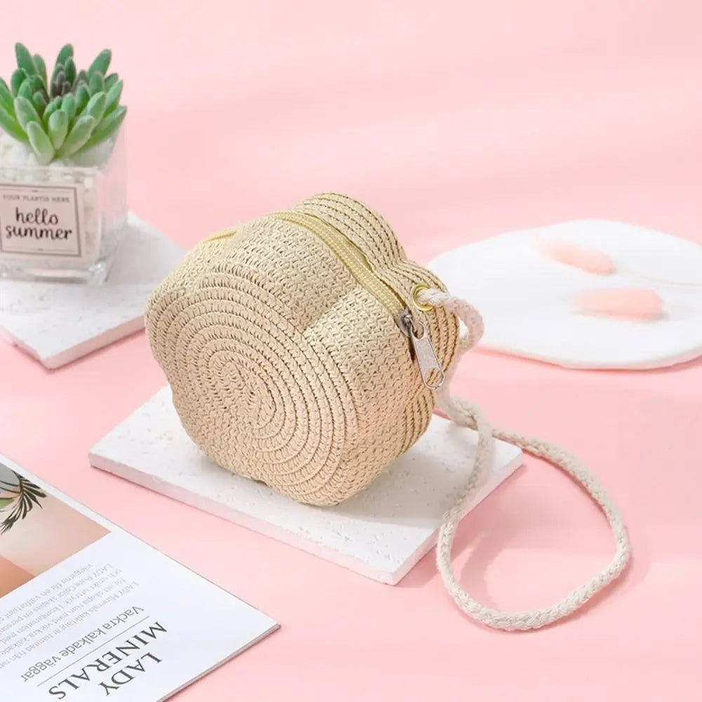 Celvera Tas Dames - Ronde Gevlochten Zomertas met Crossbody Riem | Casual