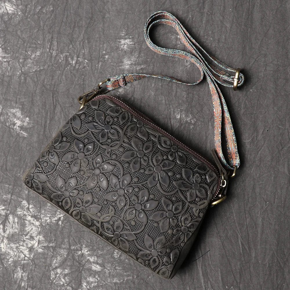 Celvera Tas Dames - Crossbody met Reliëfprint en Brede Riem | Chique