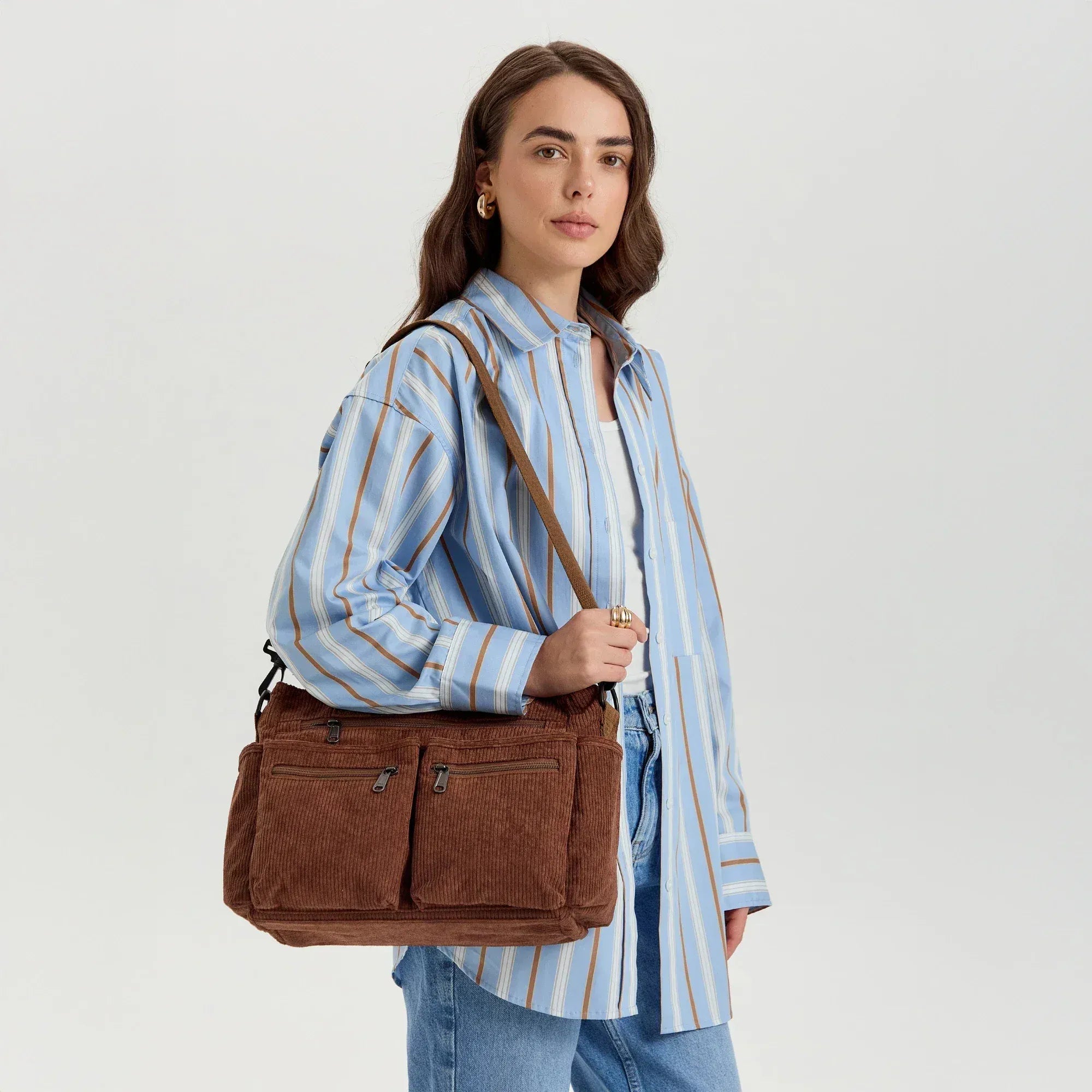 Celvera Crossbody Tas Dames | Corduroy | Ruim & Praktisch Design