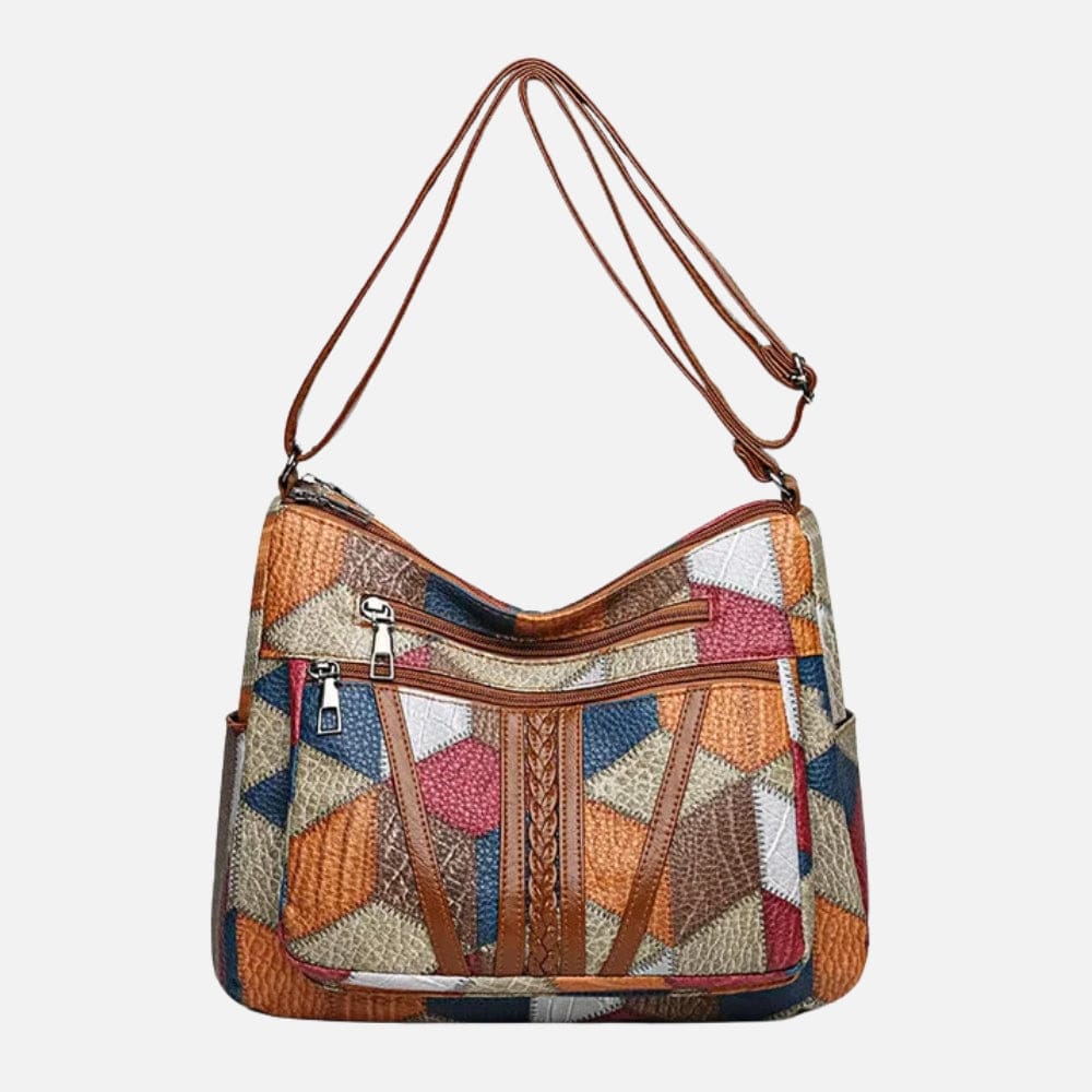 Celvera Patchwork Elegantie – Unieke Tas met Artistieke Uitstraling