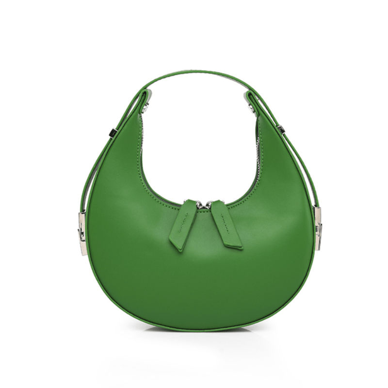 Celvera Tas Dames - Compact Crescent Model met Zilverkleurig Beslag en Rits | Chique