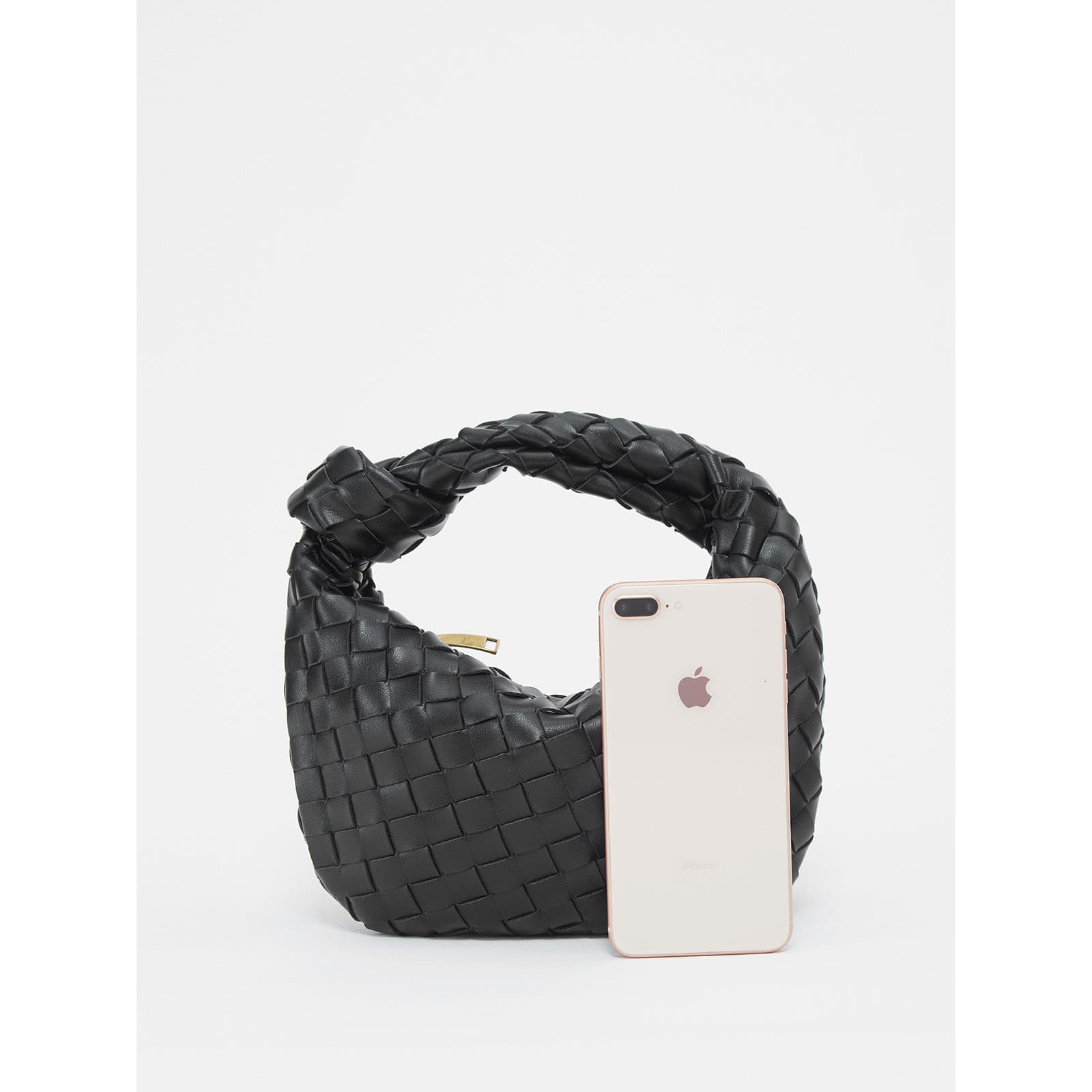 Celvera Tas Dames - Gevlochten Hobo met Knoophandvat en Rits | Trendy