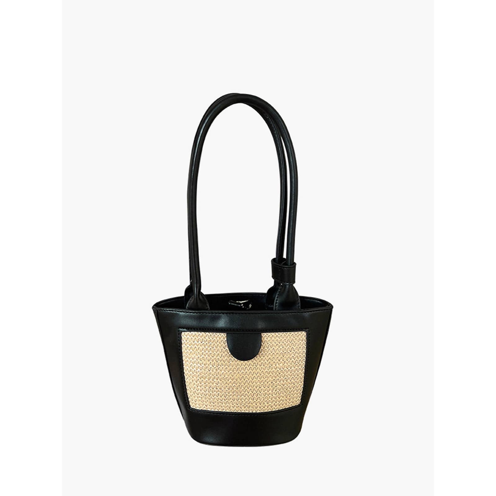 Celvera Lichte tote bag van riet en vegan leer