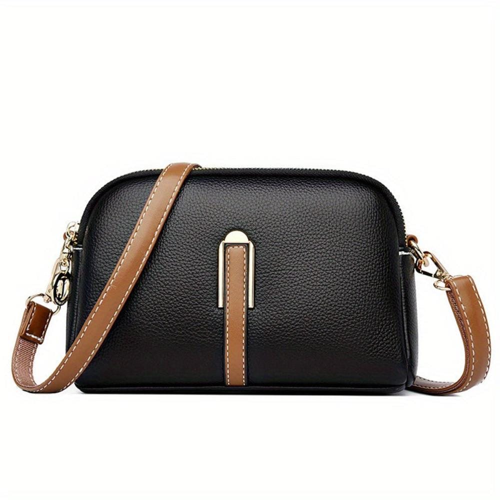 Celvera Tas Dames - Kleine Crossbody met Dubbele Rits en Schouderriem | Chique