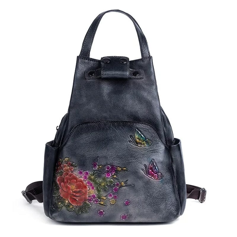 Celvera Rugzak Dames - Vintage Bloemen en Vlinder Print met Topgreep | Casual