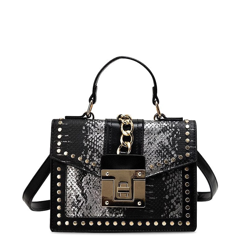 Celvera Designer Crossbody Handtas Dames – Snakeprint met Kettingsluiting