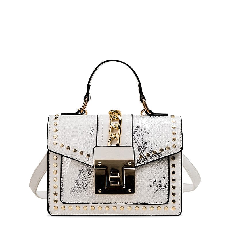 Celvera Designer Crossbody Handtas Dames – Snakeprint met Kettingsluiting