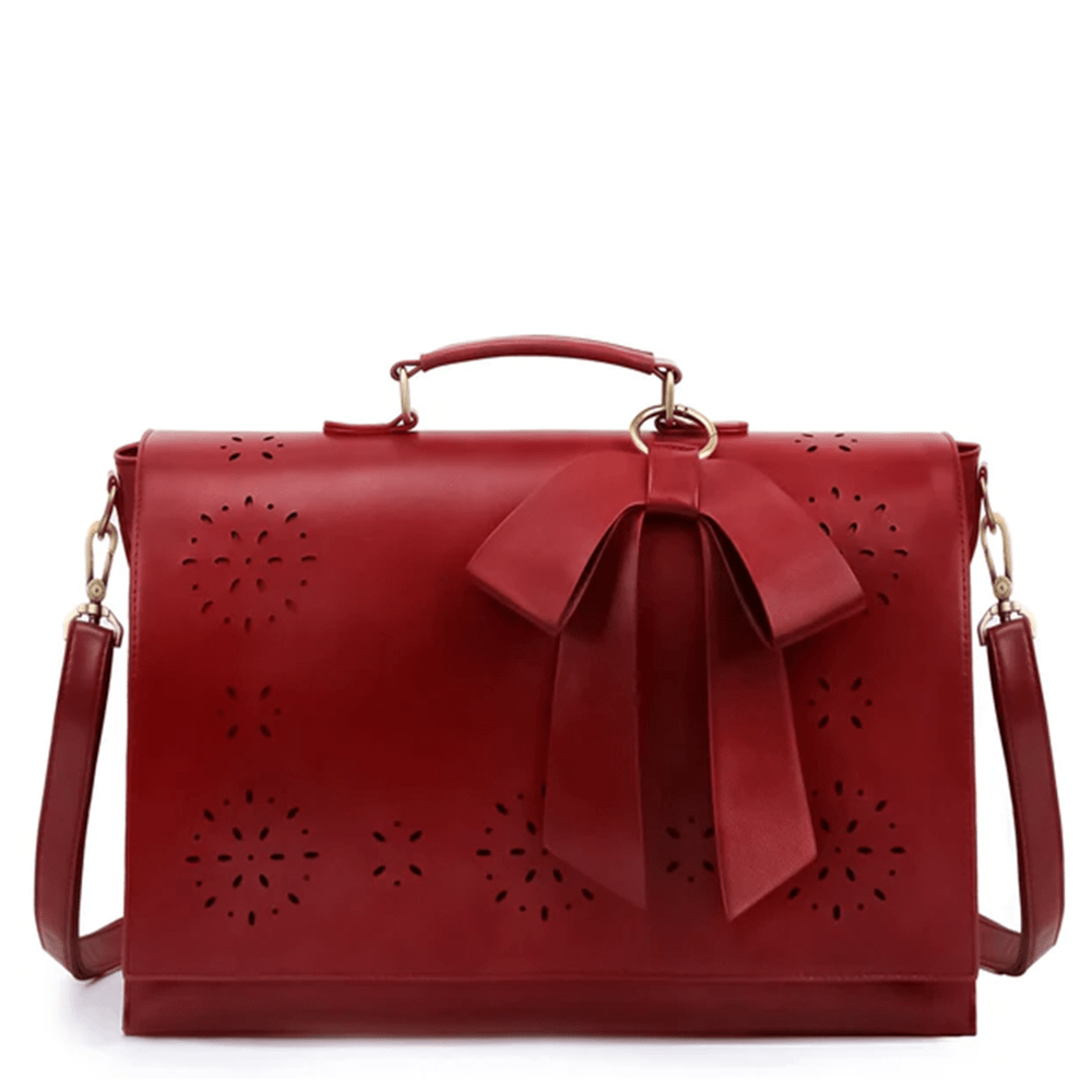 Celvera Tas Dames - Gestructureerde Flap Bag met Strik en Lasercut Detail | Chique