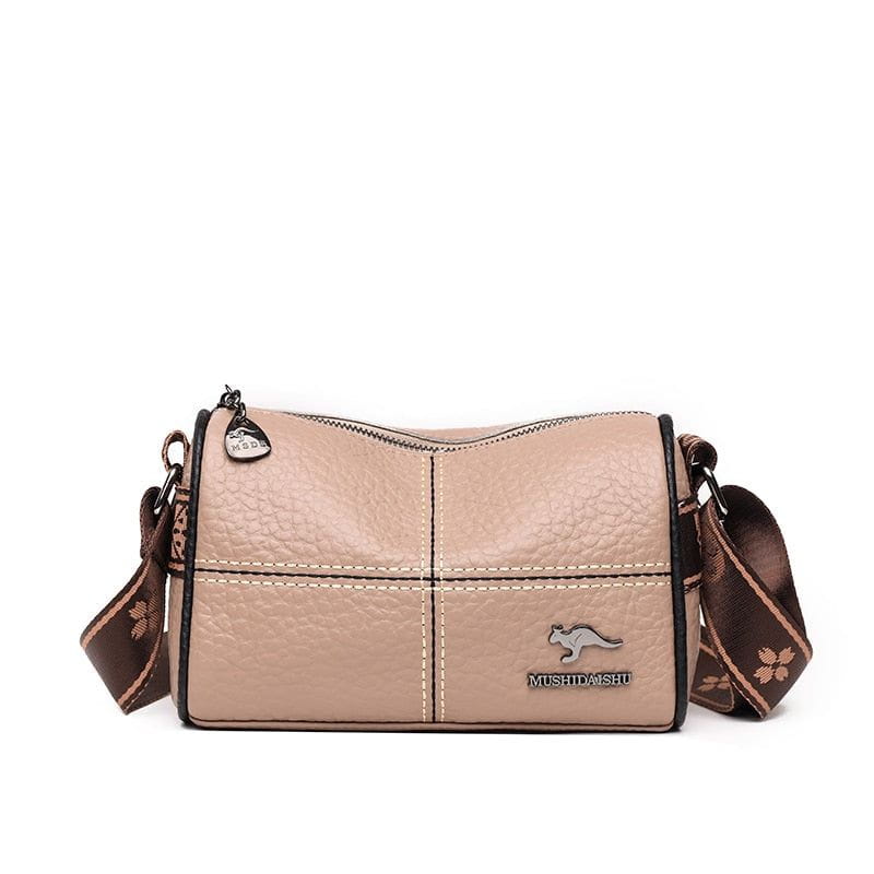 Celvera Tas Dames - Compacte Crossbody met Brede Riem en Contrasterende Stiknaden