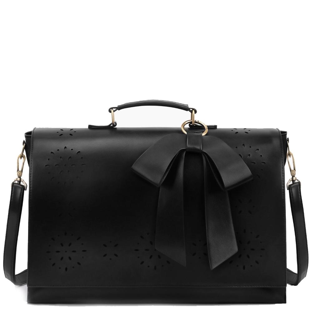 Celvera Tas Dames - Gestructureerde Flap Bag met Strik en Lasercut Detail | Chique