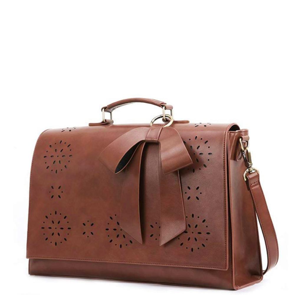 Celvera Tas Dames - Gestructureerde Flap Bag met Strik en Lasercut Detail | Chique