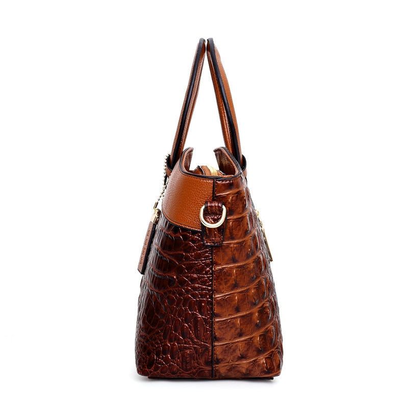 Celvera Tas Dames - Gestructureerde Handtas met Ronde Handvatten en Reliefpatroon | Chic