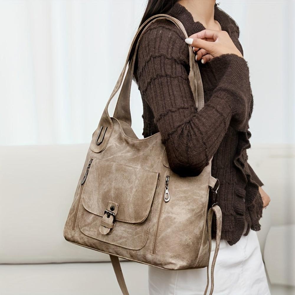 Celvera Tas Dames - Ruime Hobo met Meerdere Vakken en Frontklep | Casual