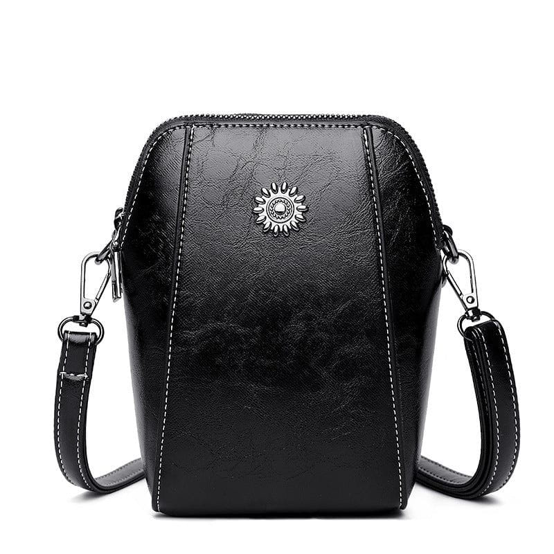 Celvera Tas Dames - Compacte Verticale Crossbody met Dubbele Rits en Zondetail | Casual