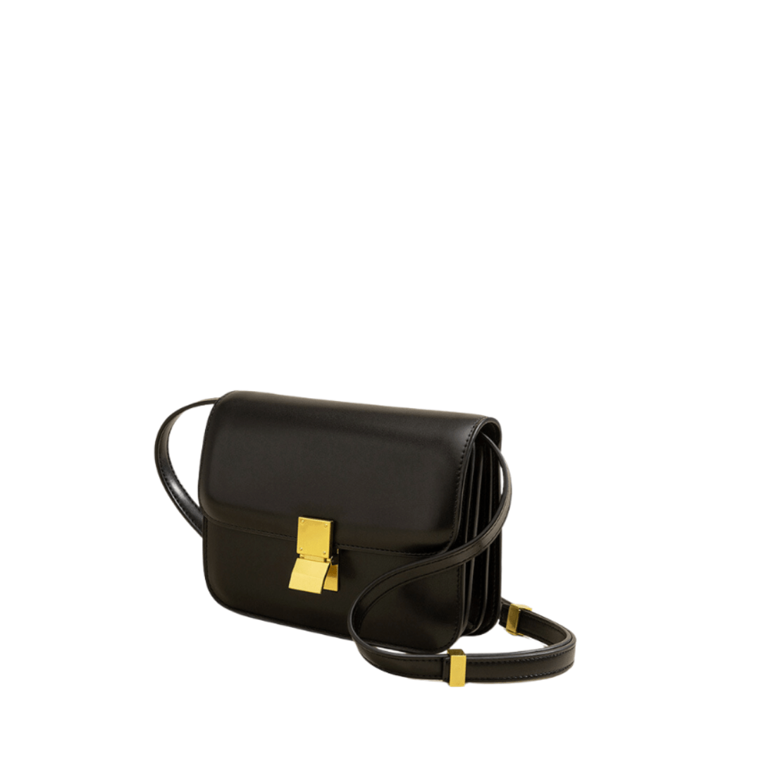 Celvera Tas Dames - Compacte Crossbody met Klepje en Goudkleurig Slot | Chique
