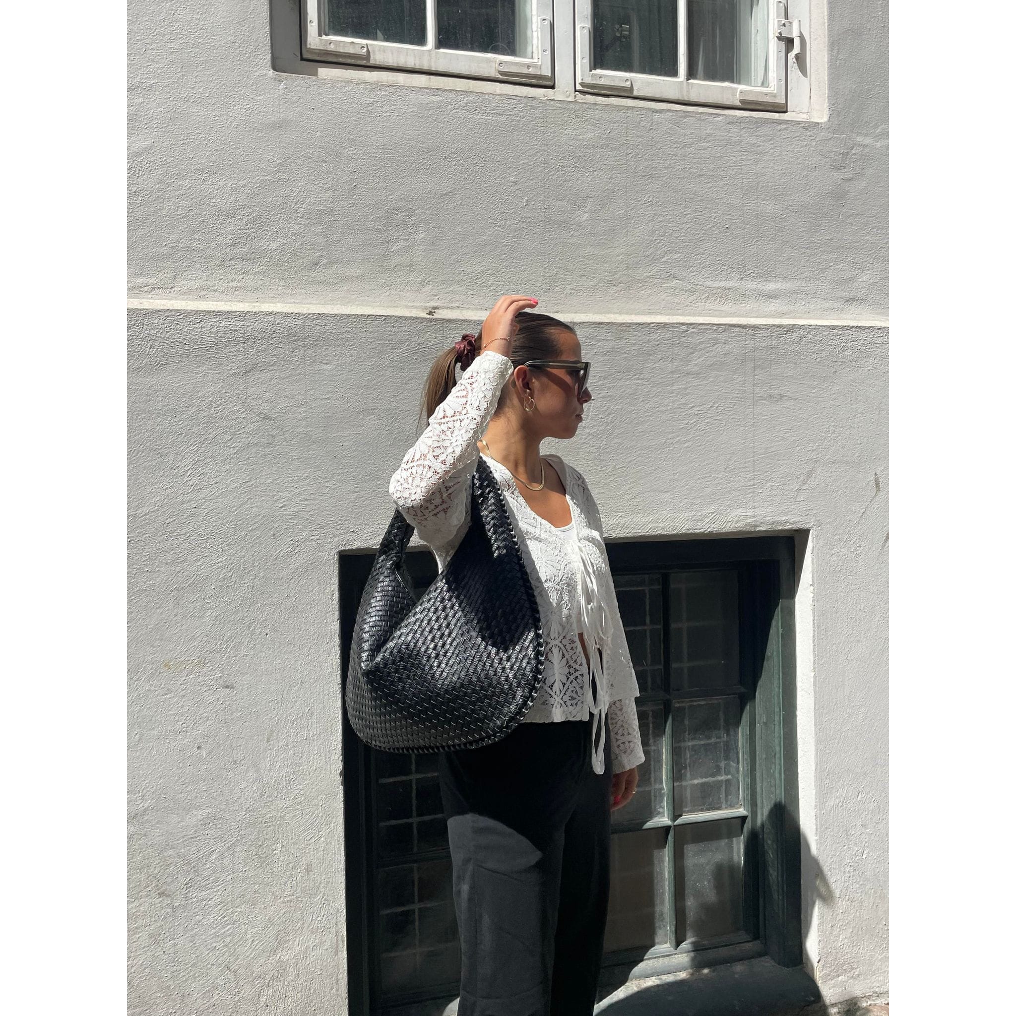 Celvera Tas Dames - Grote Gevlochten Hobo met Gevlochten Handvat en Rits | Chic