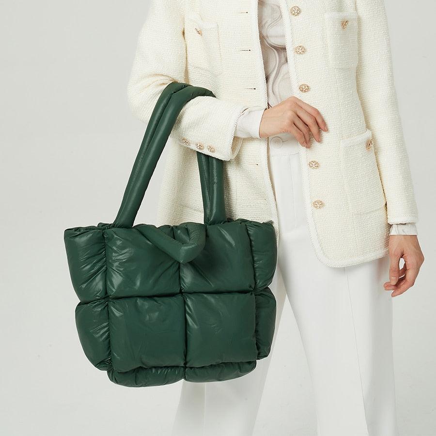 Celvera Tas Dames - Gewatteerde Tote met Gevuld Handvat en Puffer Panelen | Casual