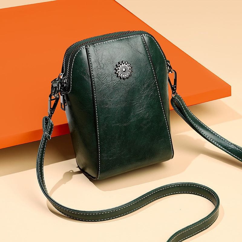 Celvera Tas Dames - Compacte Verticale Crossbody met Dubbele Rits en Zondetail | Casual
