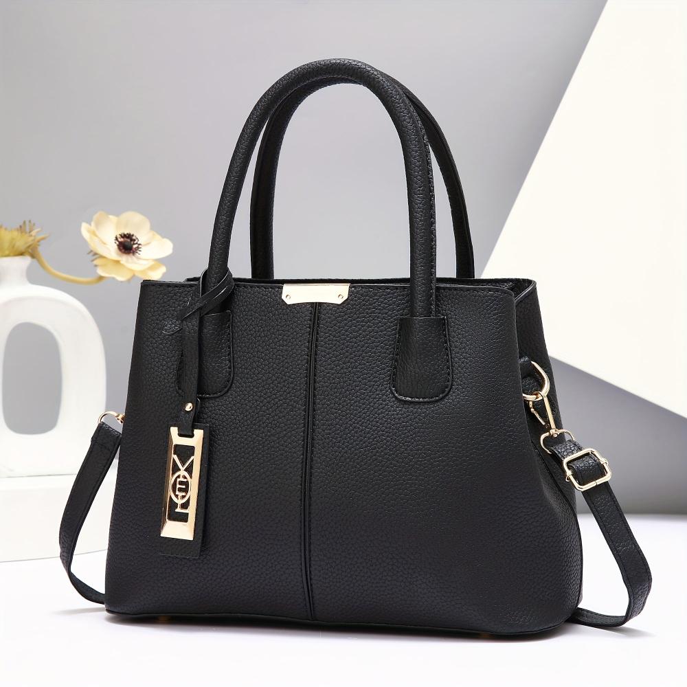 Celvera Tas Dames - Gestructureerde Handtas met Dubbel Handvat en Schouderriem | Chic