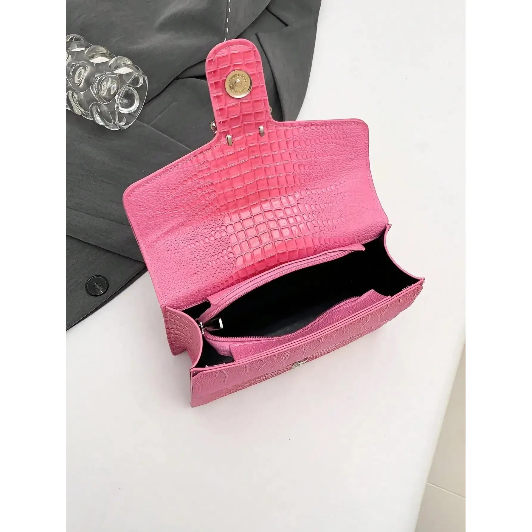 Celvera Tas Dames - Crossbody met Ketting en Strass Gesp | Feestelijk