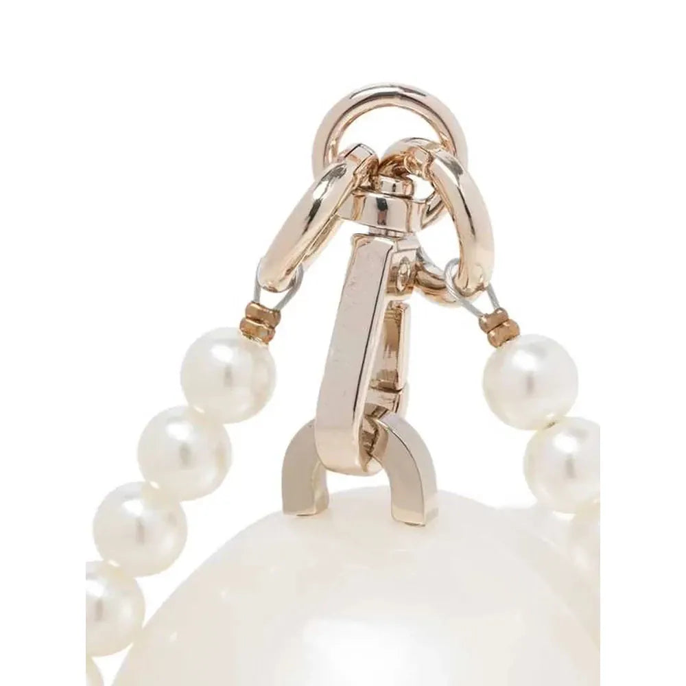 Celvera Tas Dames - Parelmoer Minitas met Parelketting en Kwastje | Chique