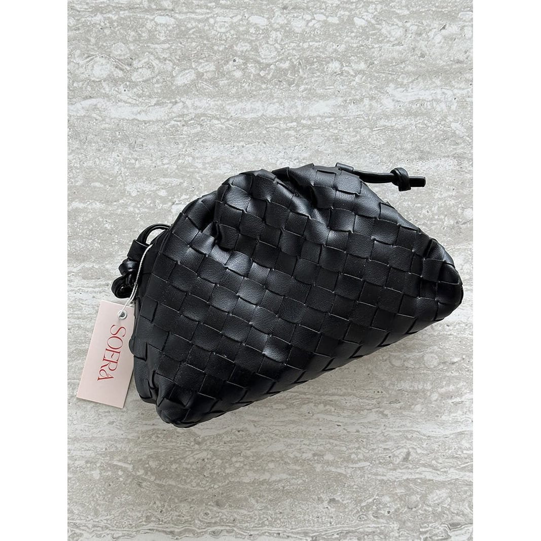 Celvera Trendy Gevlochten Dames Handtas – Compacte Handtas van Vegan Leer