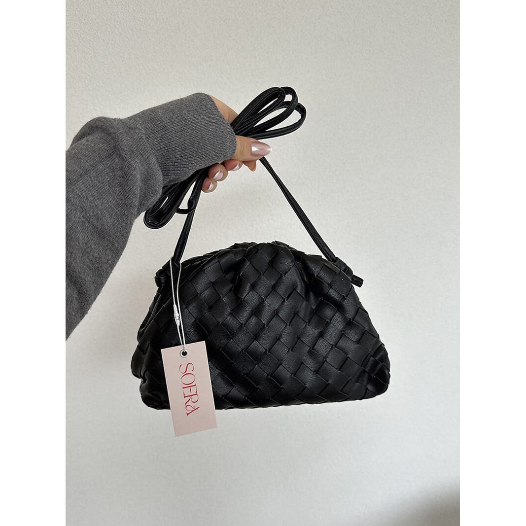 Celvera Trendy Gevlochten Dames Handtas – Compacte Handtas van Vegan Leer