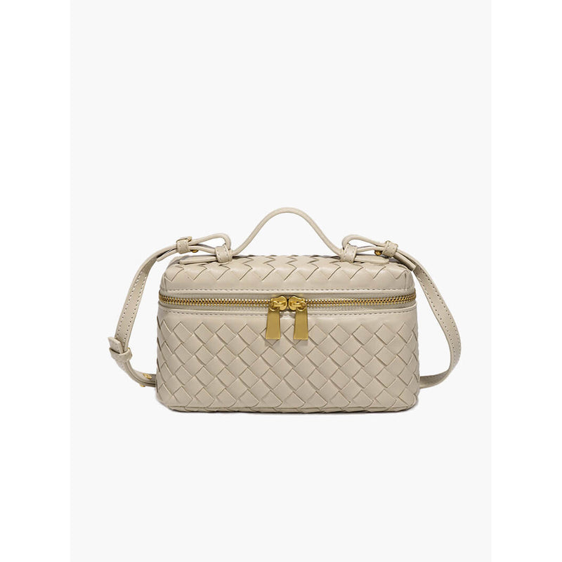 Luxe Gevlochten Handtas – Compacte Dames Tas voor Avond en Dag