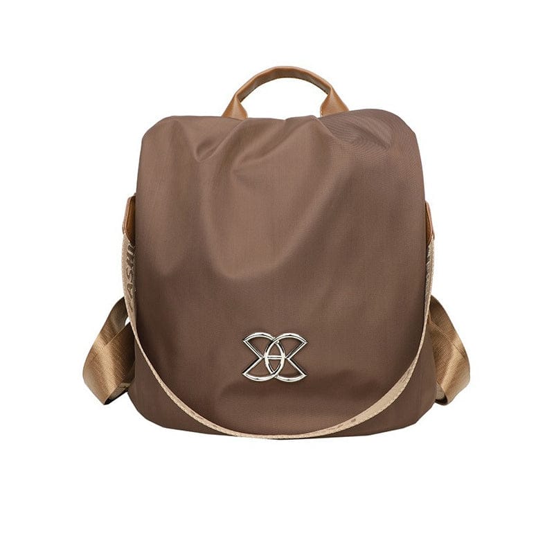 Celvera Tas Dames - Lichtgewicht Rugzak met Sierlijk Metalen Embleem en Contrast Bies | Casual