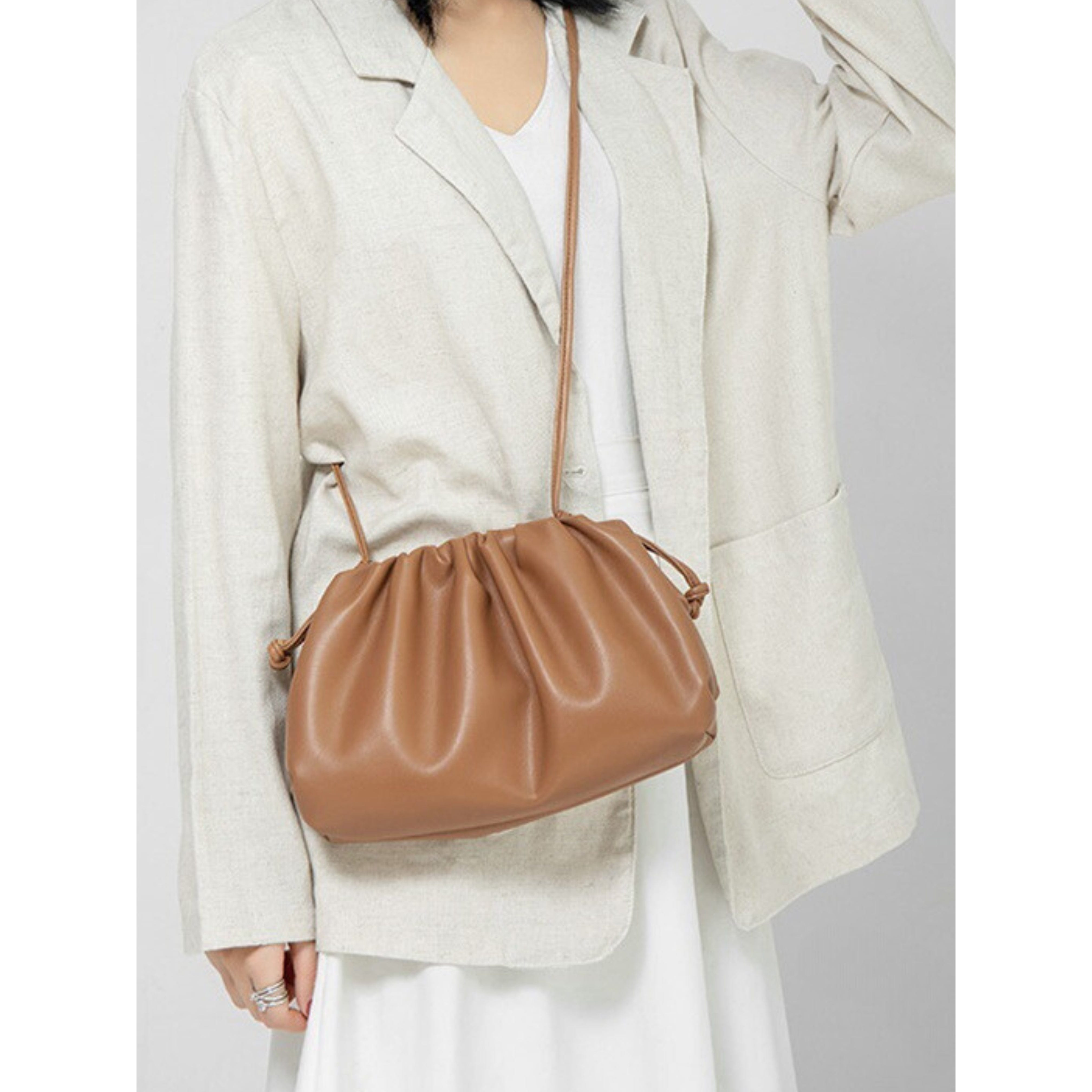 Celvera Tas Dames - Zachte Pouch met Gerimpeld Design en Schouderriem | Casual