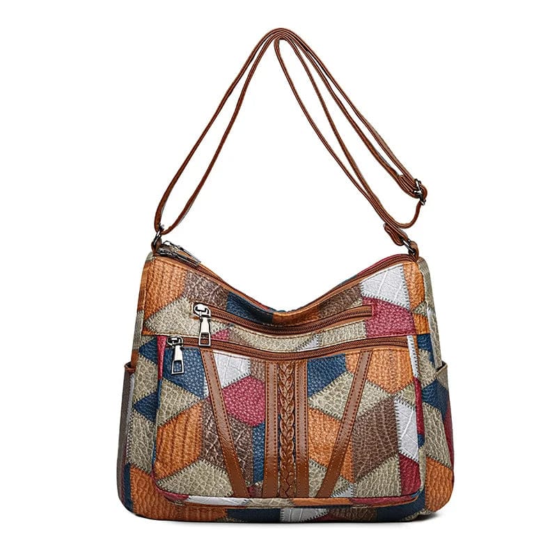 Celvera Patchwork Elegantie – Unieke Tas met Artistieke Uitstraling