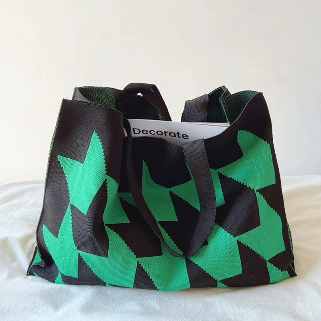 Celvera Ruime shopper tas met geometrisch patroon
