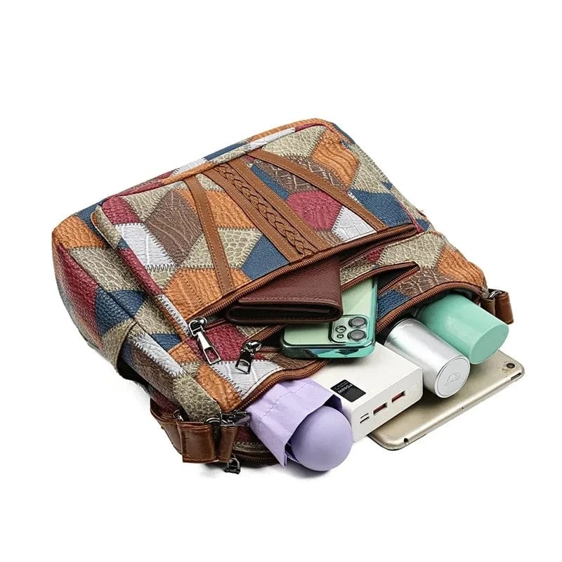 Celvera Patchwork Elegantie – Unieke Tas met Artistieke Uitstraling