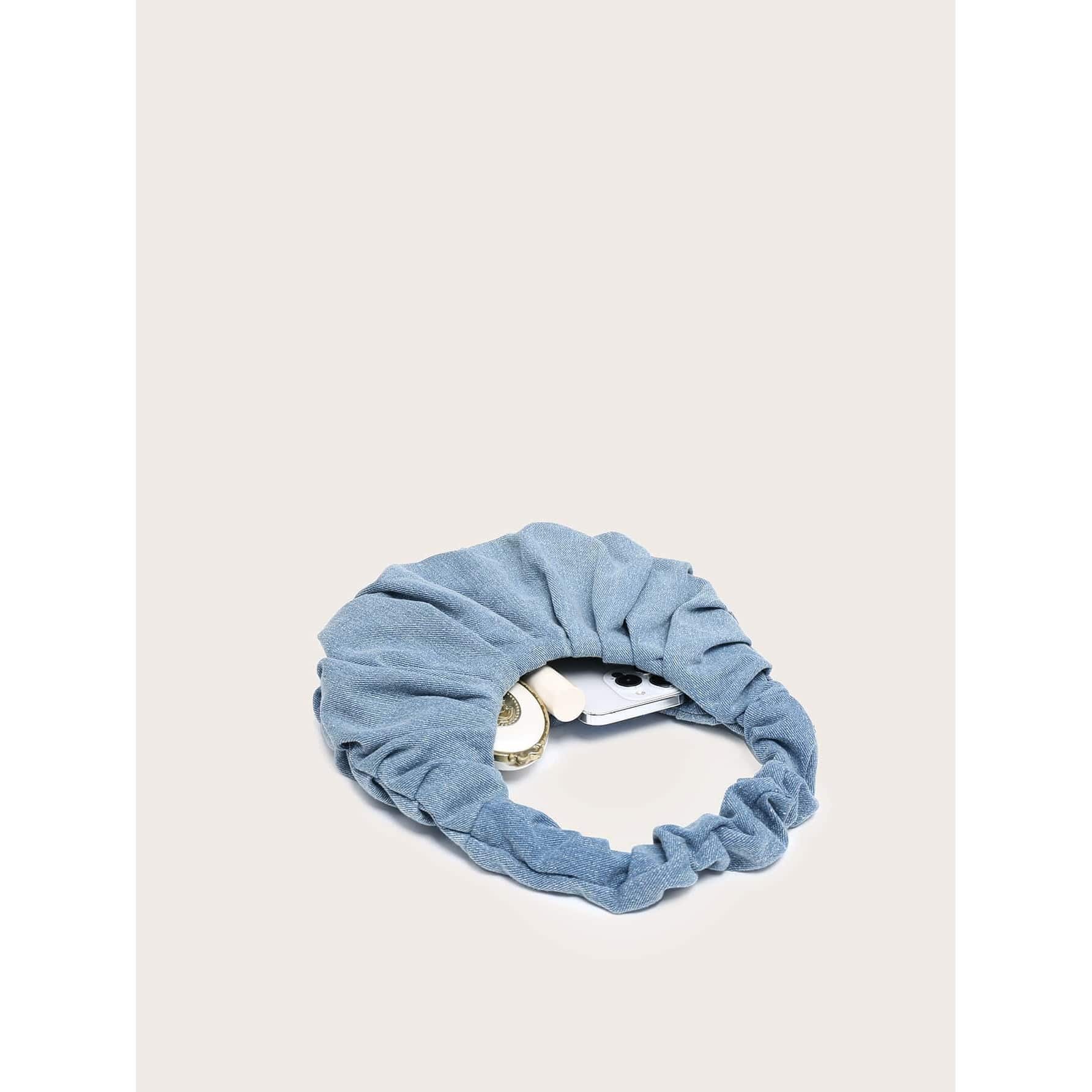 Celvera Tas Dames - Gerimpelde Mini Hobo met Ruches Handvat | Casual Chique