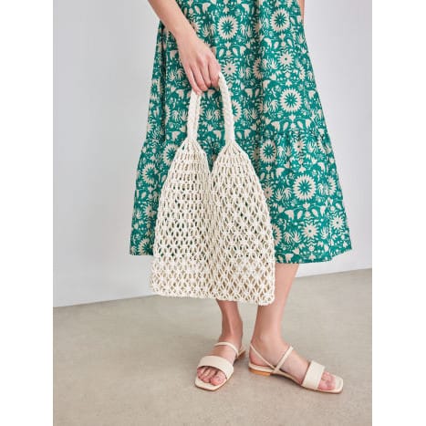 Celvera Tas Dames - Open Gehaakte Shopper met Dubbele Tophandvatten | Casual