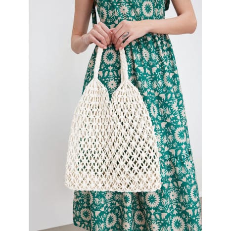 Celvera Tas Dames - Open Gehaakte Shopper met Dubbele Tophandvatten | Casual