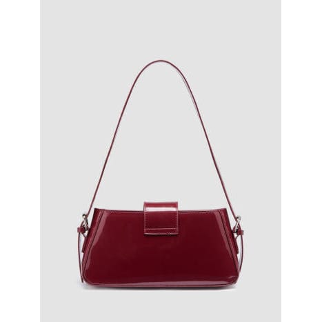 Celvera Tas Dames - Glanzend Baguette Model met Grote Gespsluiting | Chic