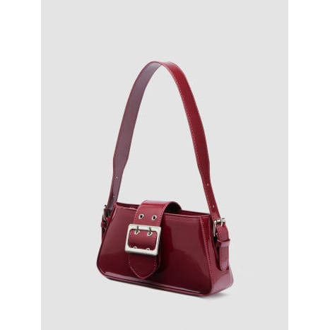 Celvera Tas Dames - Glanzend Baguette Model met Grote Gespsluiting | Chic