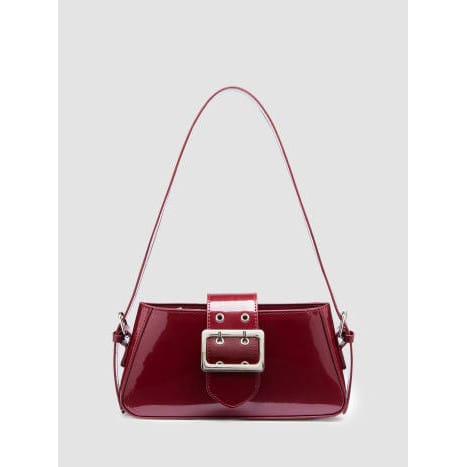 Celvera Tas Dames - Glanzend Baguette Model met Grote Gespsluiting | Chic
