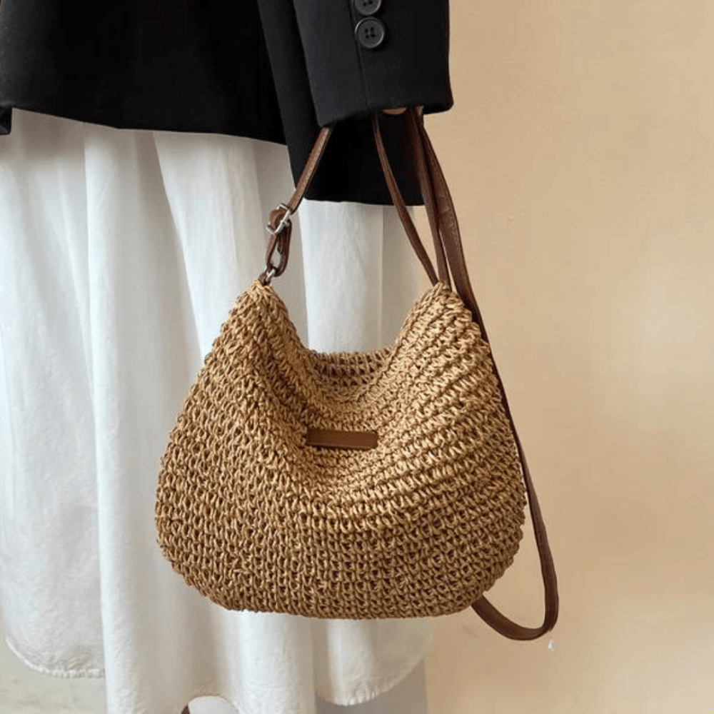 Celvera Tas Dames - Gevlochten Hobo met Verstelbare Crossbodyband | Zomer