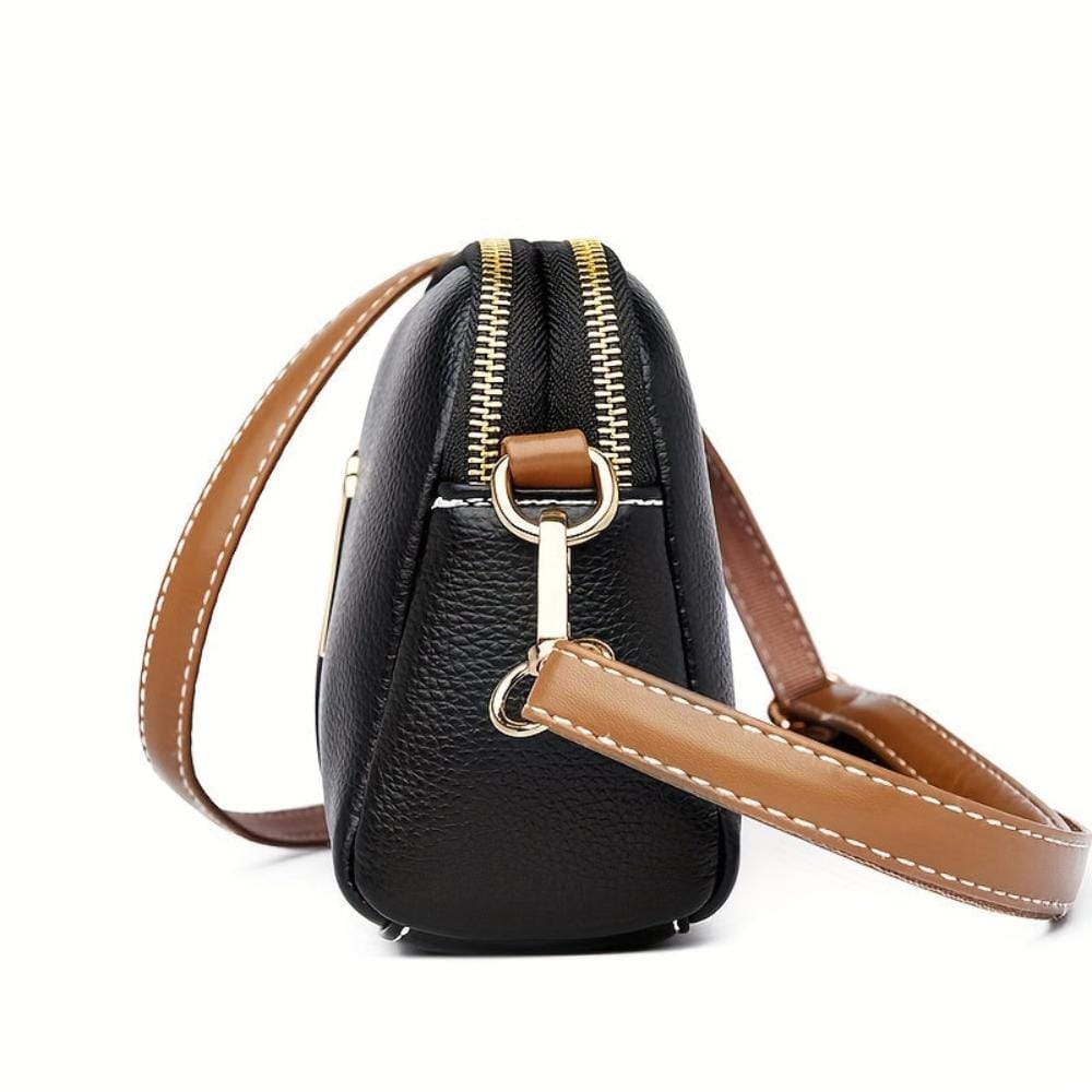 Celvera Tas Dames - Kleine Crossbody met Dubbele Rits en Schouderriem | Chique