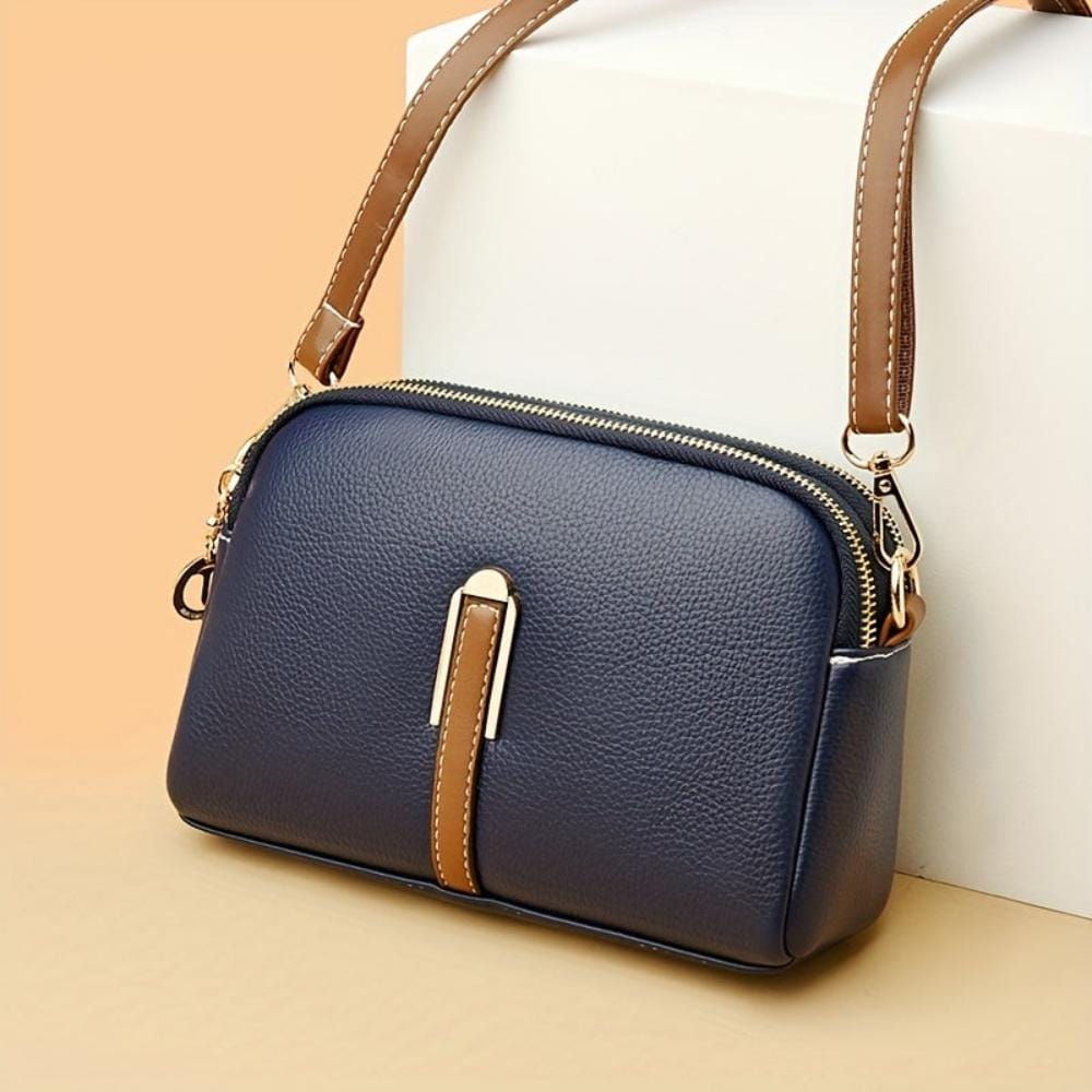 Celvera Tas Dames - Kleine Crossbody met Dubbele Rits en Schouderriem | Chique