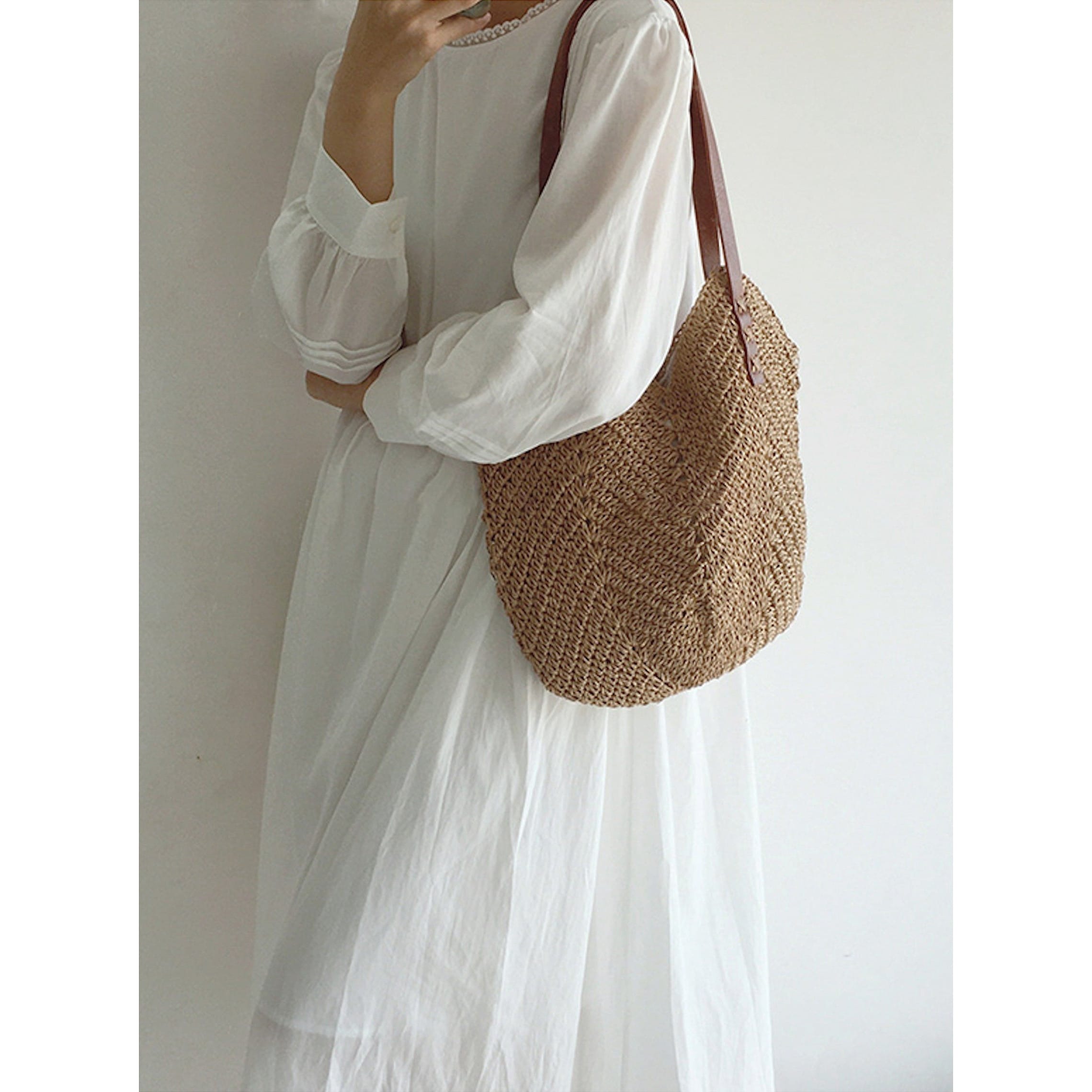 Celvera Straw Tote Bag Dames – Geweven Zomertas voor Strand en Vakantie