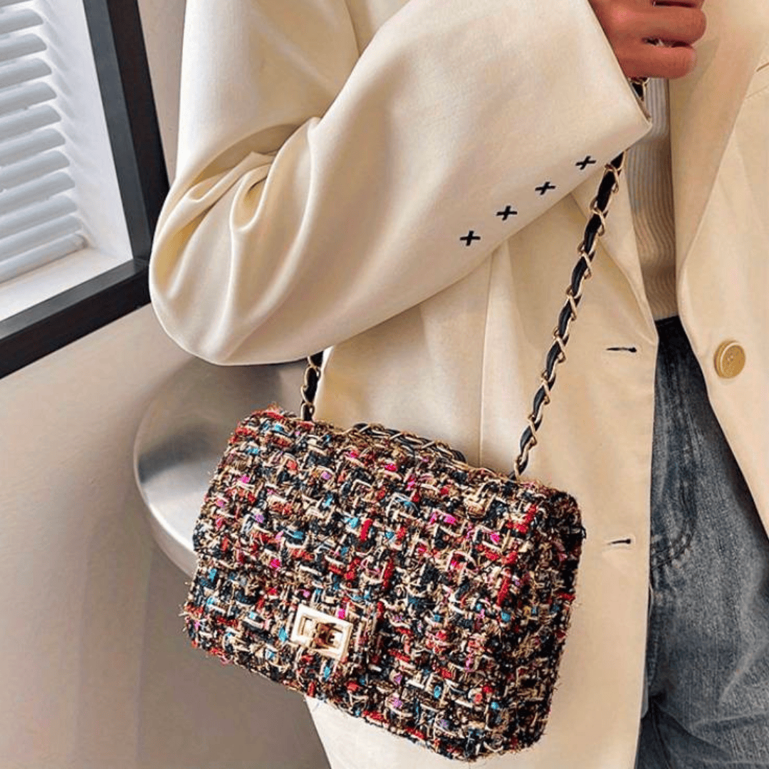 Celvera Tas Dames - Klein Model met Ketting en Draaisluiting | Chique