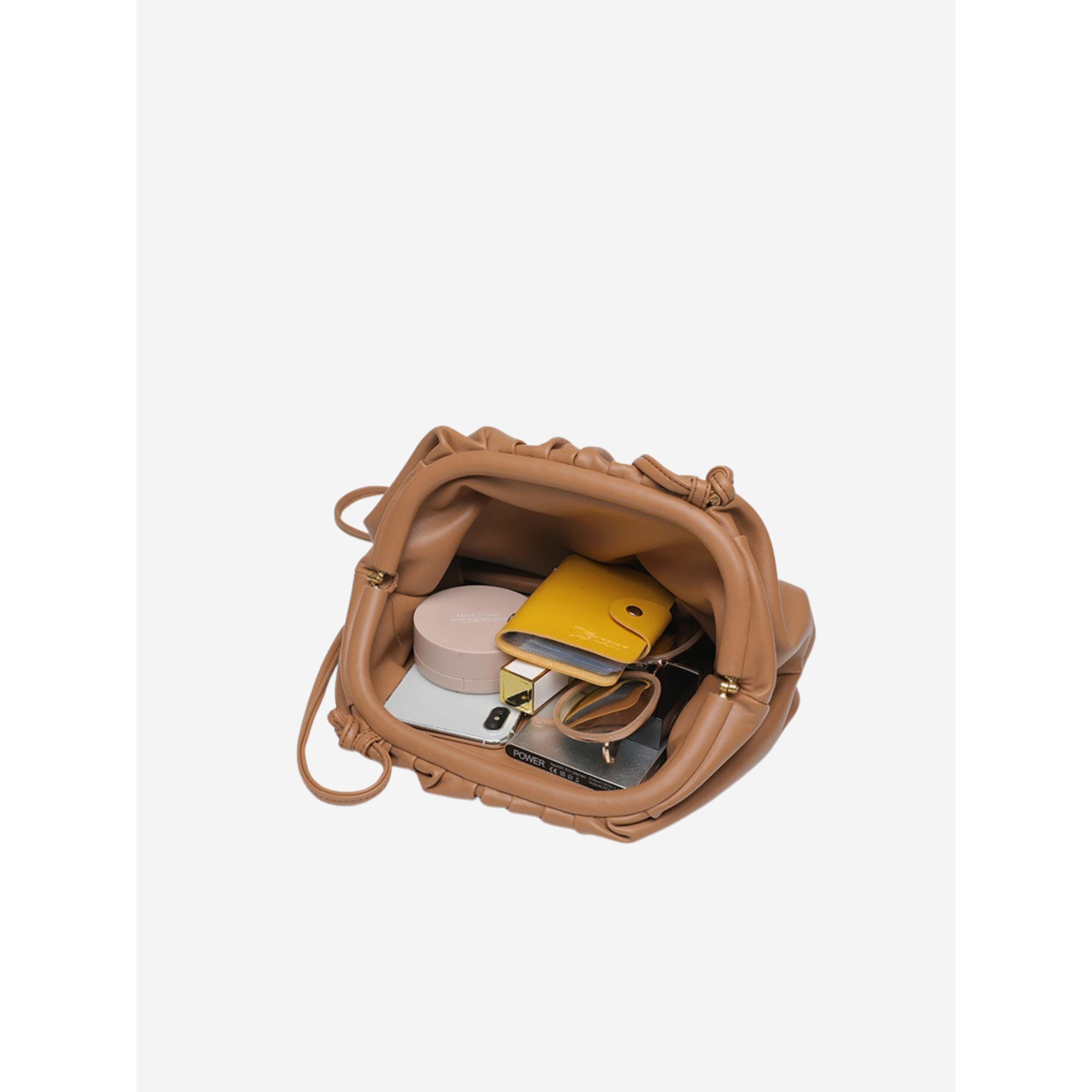 Celvera Tas Dames - Zachte Pouch met Gerimpeld Design en Schouderriem | Casual