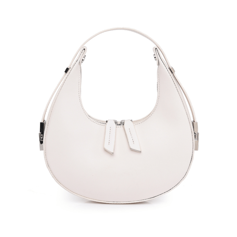 Celvera Tas Dames - Compact Crescent Model met Zilverkleurig Beslag en Rits | Chique