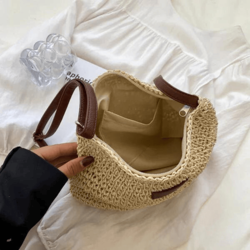 Celvera Tas Dames - Gevlochten Hobo met Verstelbare Crossbodyband | Zomer