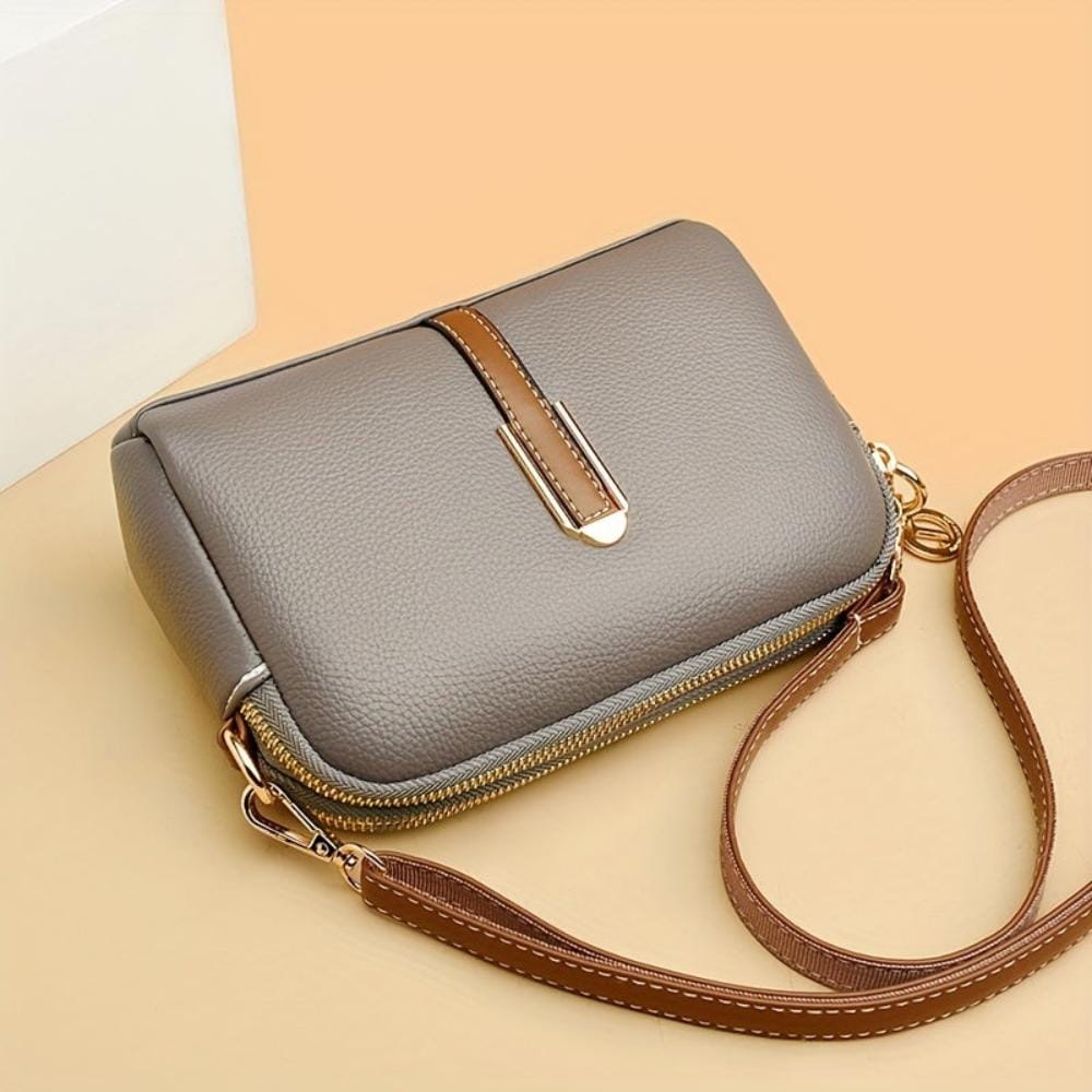 Celvera Tas Dames - Kleine Crossbody met Dubbele Rits en Schouderriem | Chique