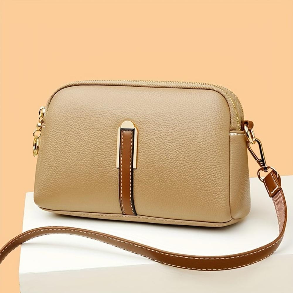 Celvera Tas Dames - Kleine Crossbody met Dubbele Rits en Schouderriem | Chique